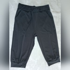 Drawstring Capri Pants, Versatile Solid Casual Pants With Pockets, Women Clothin